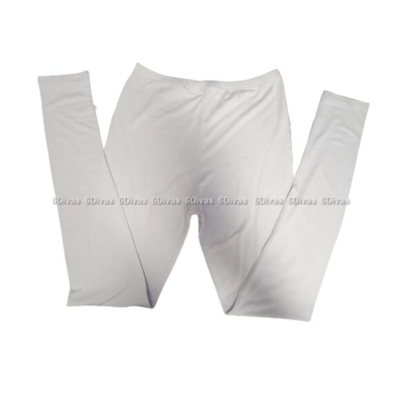 White Stretchy Leggings Pants Size Small or Medium - Picture 2 of 7